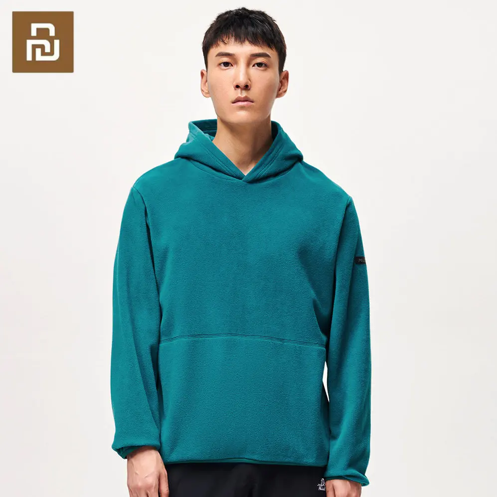 

Youpin PELLIOT Hooded Fleece Jacket Pullover Men Hoodies Winter Thermal Polar Fleece Coat Outdoor Thick Plus Velvet Pullovers