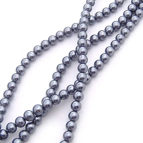 Vibrant Glass Dyeing Color Round Imitation Pearl Beads for DIY Jewelry and Accessories