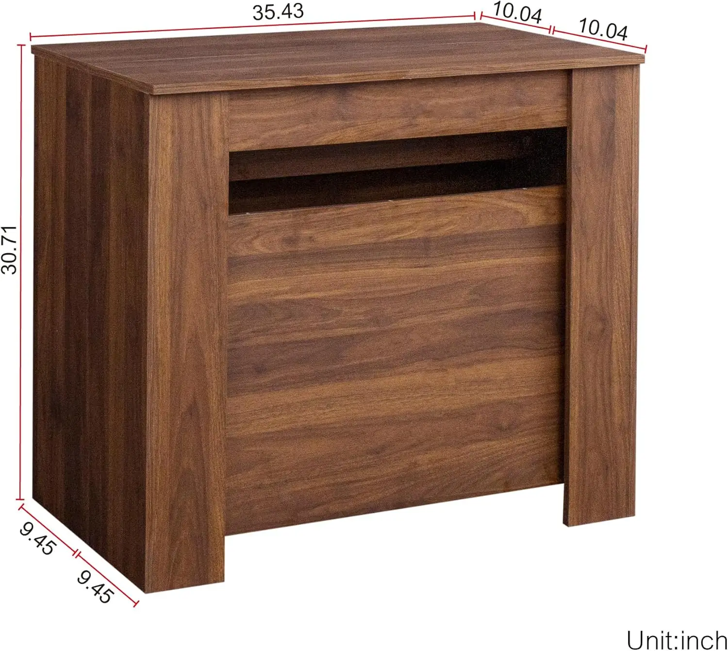 Description Picture 5 of itemRustic Wood Extendable Dining Room Table 118"Large Expandable Dining Tables for 6-12 People Industrial Transformer Kitchen Table
