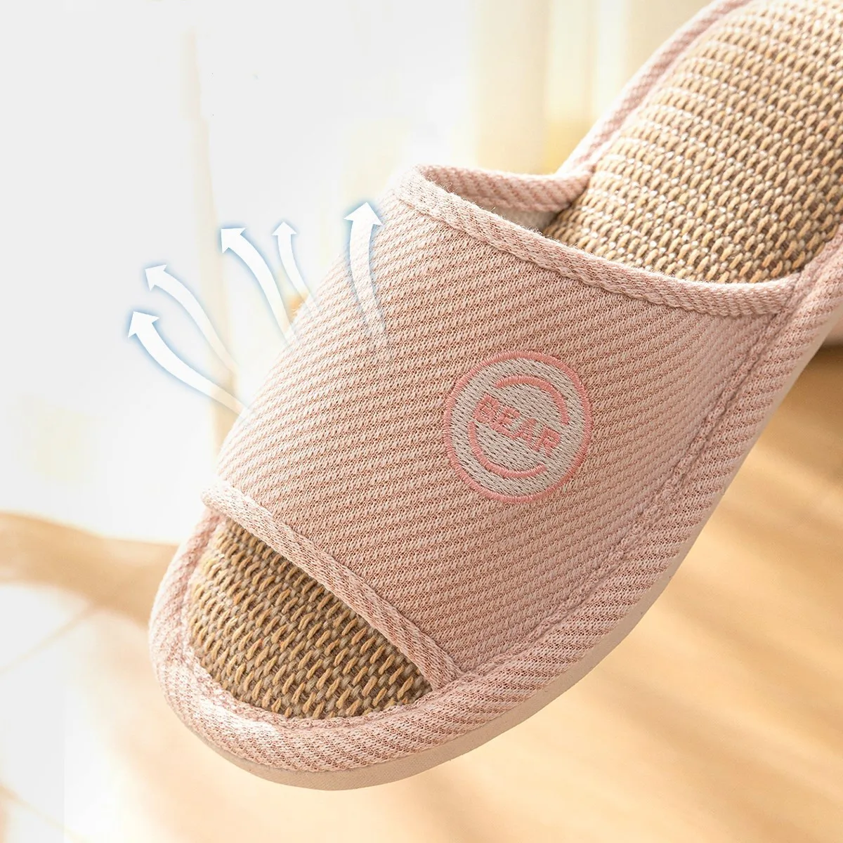 Breathable Open Toe Slippers - Non-Slip Indoor Slides for Men and Women