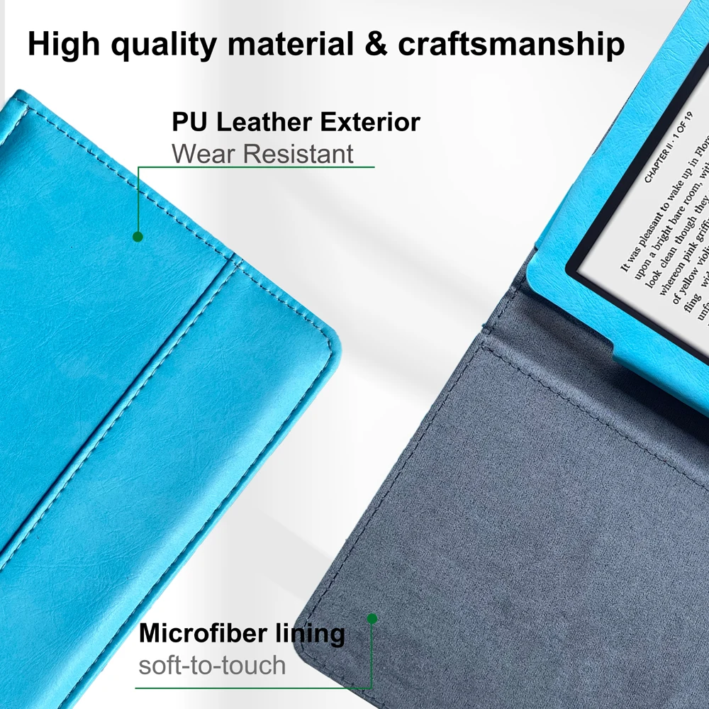 Flip Case for Kobo Glo ebook Reader Leather Cover Model N613 Protective Case with Magnet Closure Auto Sleep Gift Screen Film ereader case ereader cover