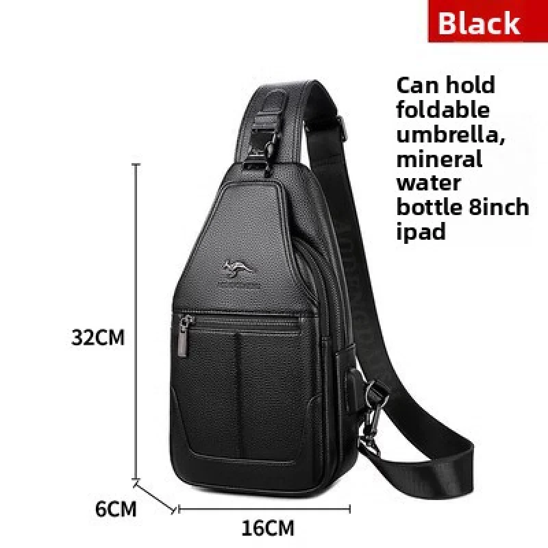 Men's Chest Bag Autumn Winter New Large Capacity Business Casual Portable USB Backpack