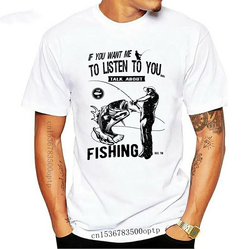 Мужская одежда Fisher Humour футболка Talk About Carp Angling Подарочная хлопковая Футболка по