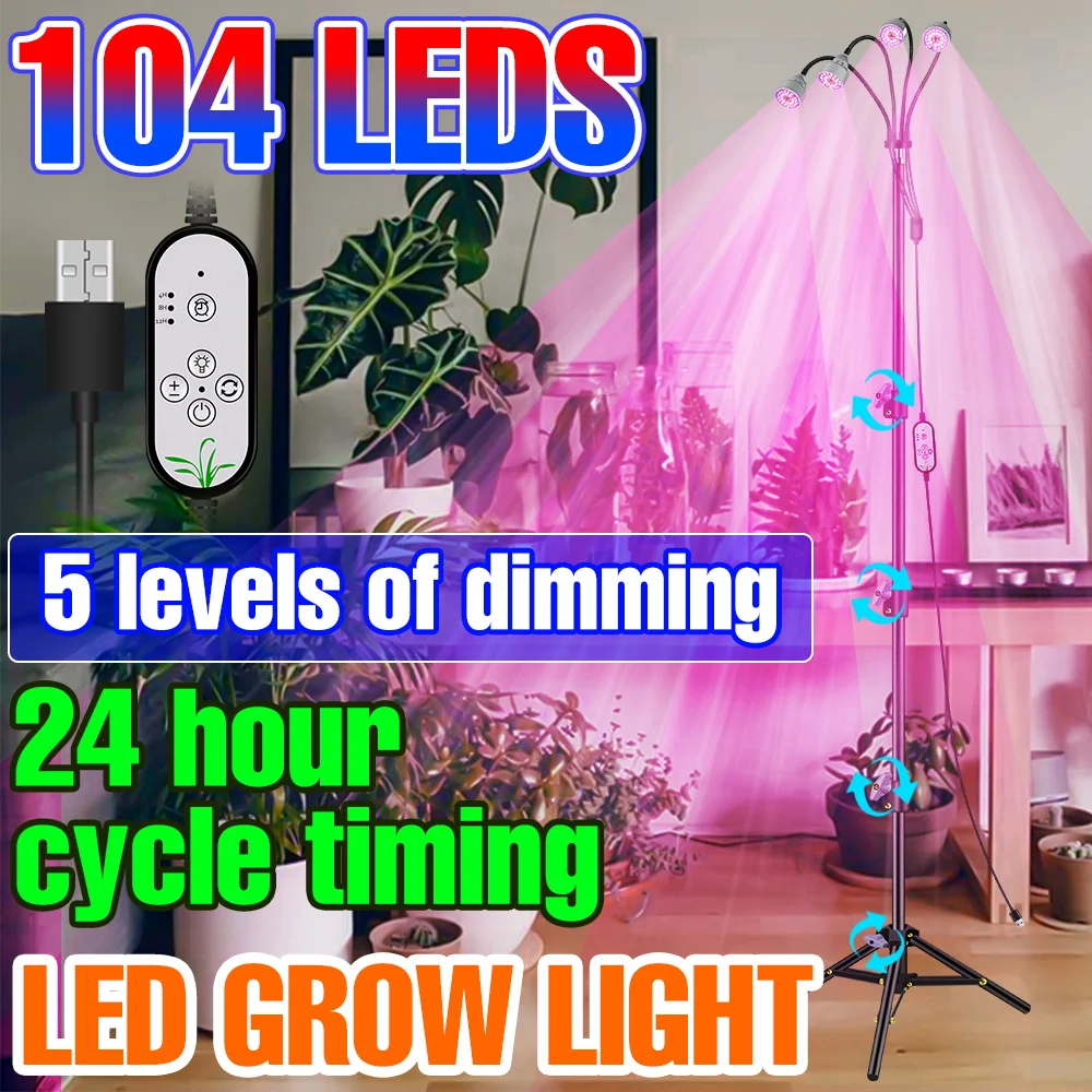 Led Grow Light Phytolamp 4 Head Usb Full Spectrum Plant Growing Light Indoor Phyto Lamp Hydroponics Veg Flowers Phyto Tent Dc5V