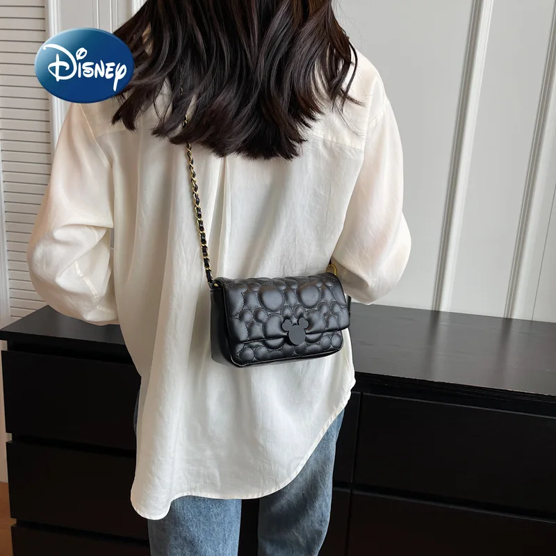 Disney Mickey New Women's Shoulder Bag Cartoon Mini Women's Bag Luxury Brand Fashion Trend One Shoulder Oblique Bag High Quality
