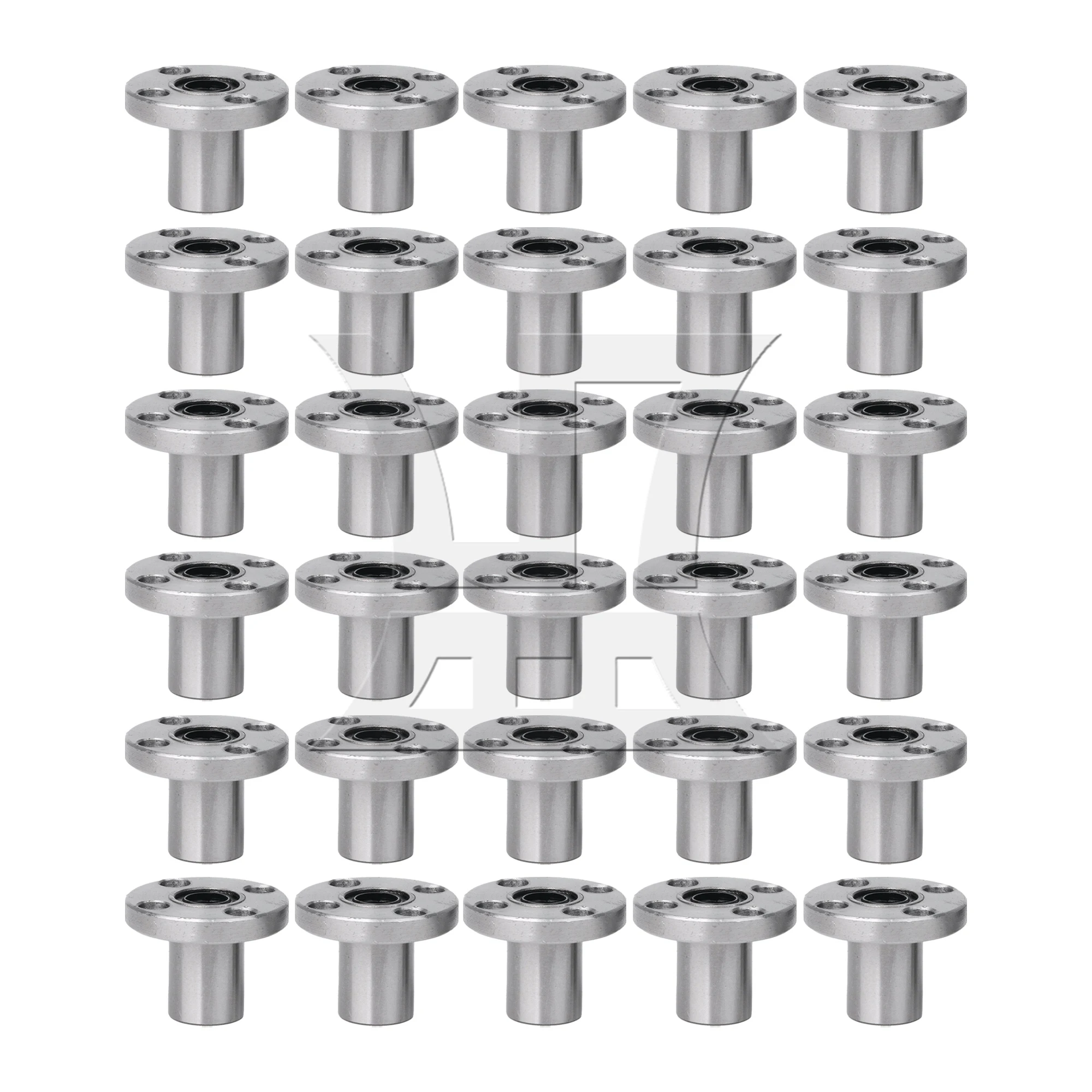 

CNBTR 30 шт., движущаяся втулка, стальной фланец, линейный подшипник для направляющей 8 мм