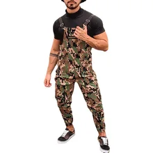 

2022 New Large Size Men's Overalls Casual Camouflage Fashion Strap Jumpsuit Full Length Trousers Men Pants Pantalones Hombre