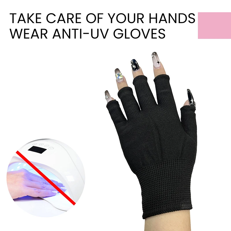 Nail Gloves 1 Pair fingerless gloves half finger gloves sunscreen gloves sun protection gloves