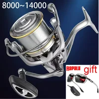 WIZARD Big Spinning Fishing Reel, 8000 9000 10000 12000 14000 Reel Drag 25KG Powerful Reel, Saltwater Fresh Water Fishing 1
