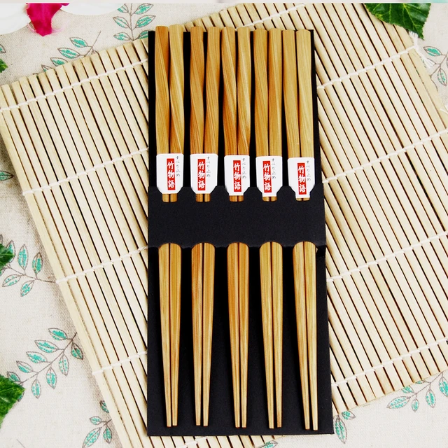 Natural Bamboo Modern Chopsticks - 9 inch - 100 Count Box