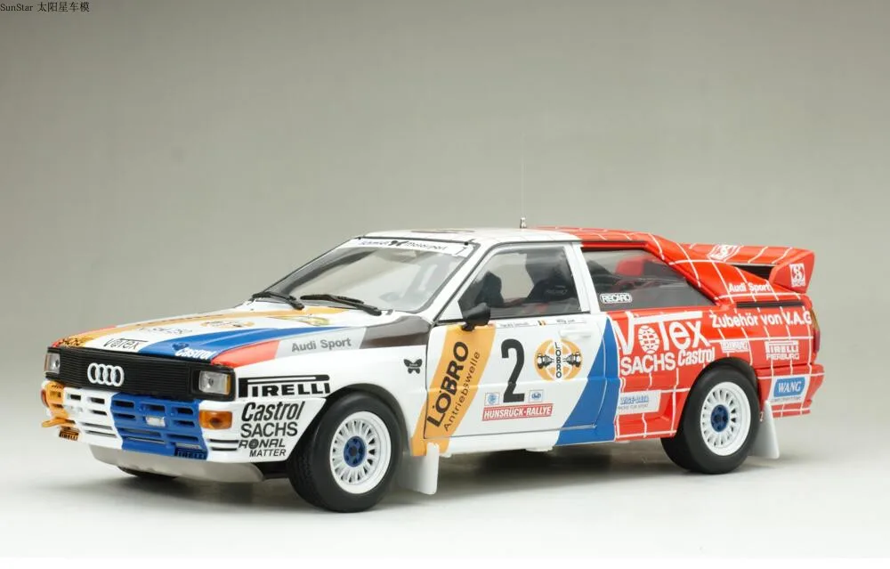 SunStar 1:18 1983 Audi Quattro A2 коллекция чемпионата раллийных автомобилей ограниченный