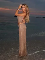 Angelica Sequin Strapless Skirt Set 3