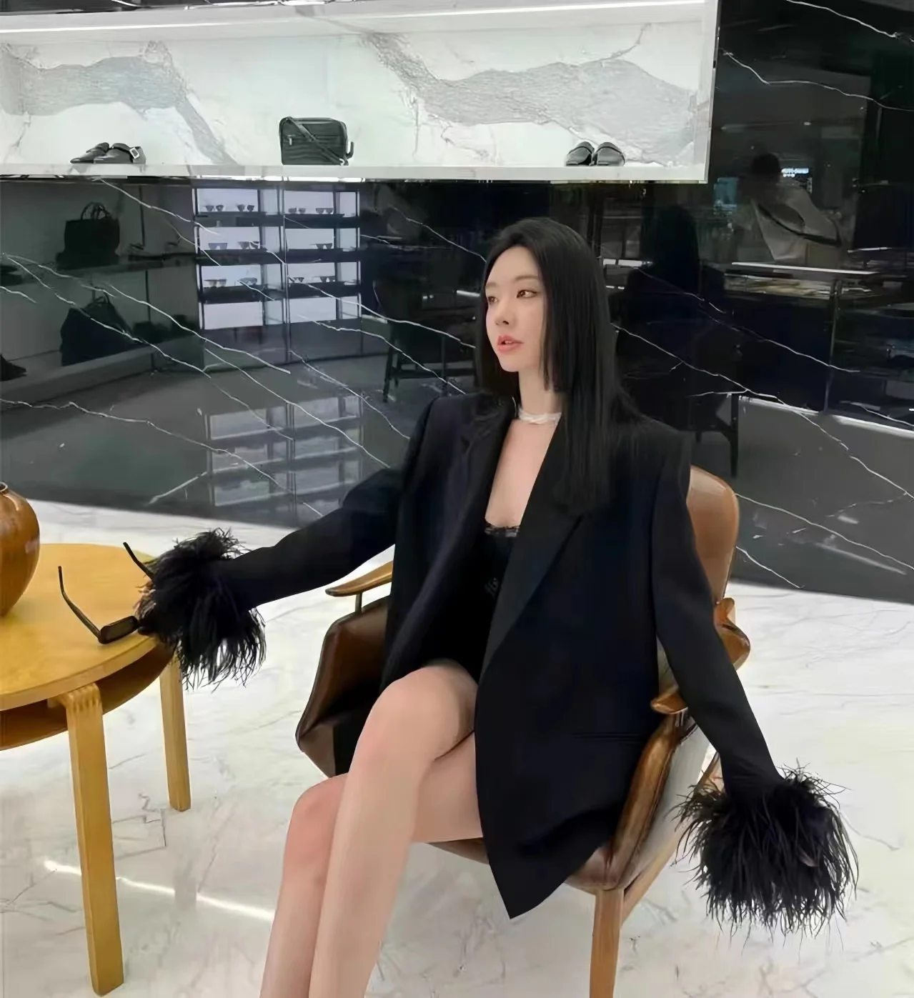 سترات مزدوجة الصدر للنساء، معطف طويل أنيق، ملابس ك...