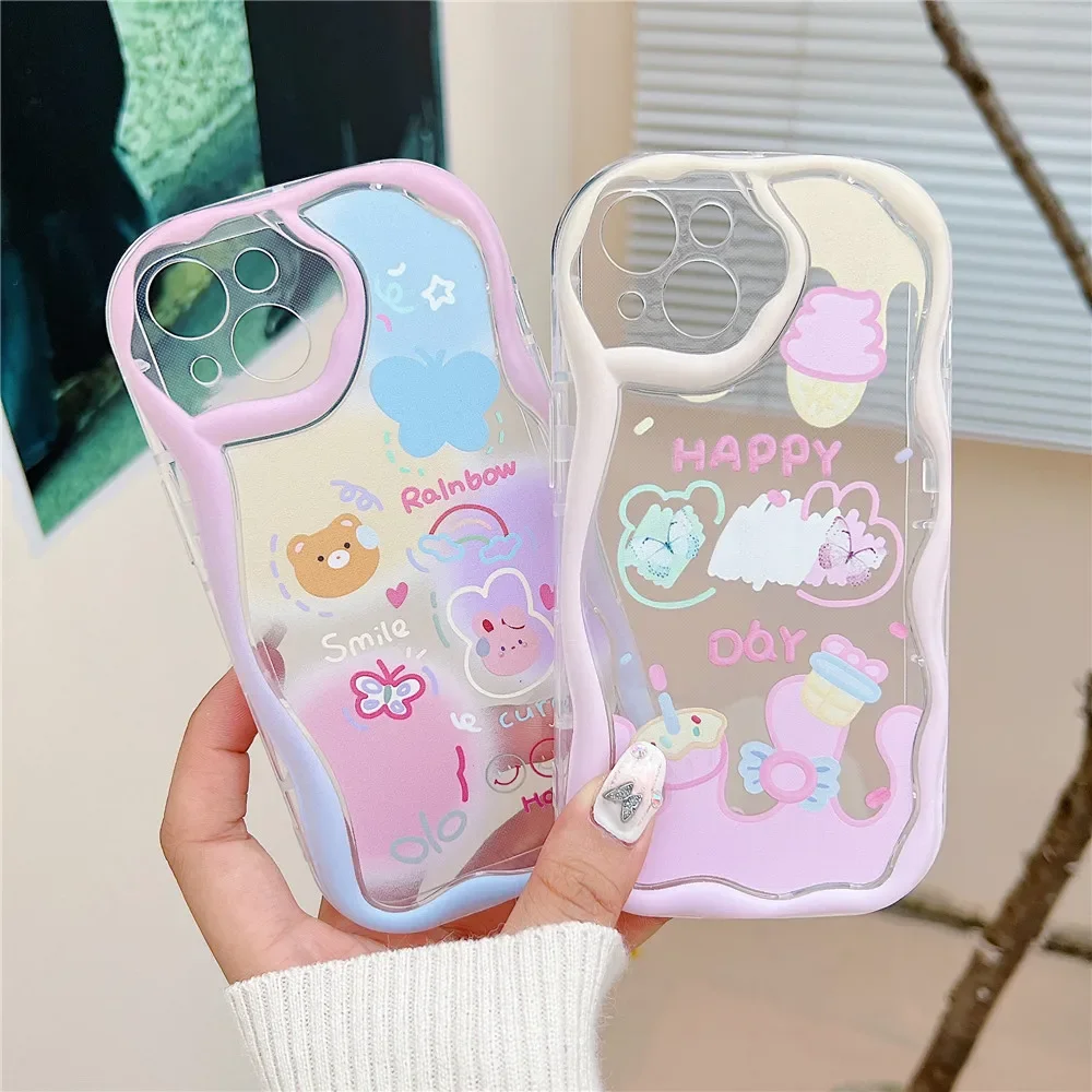 Flower Soft Silicone 3D Wavy Edge Phone Case Cover