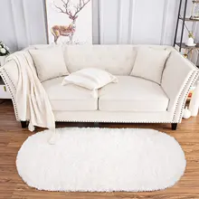

Oval Thick Carpet for Living Room Plush Rug Window Bedside Home Decor Rug Soft Velvet Mat Children Bed Room Fluffy Floor Carpet