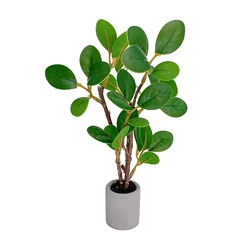 Miniature Green Leaf Potted Plant Decoration (C)