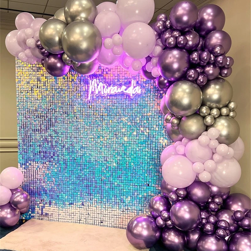 

8pcs/lot Shimmer Wall Sequins Backdrop Wall Panel Bling Square Panels Wedding Birthday Party Decor 30x30cm Sequin Photo Backdrop
