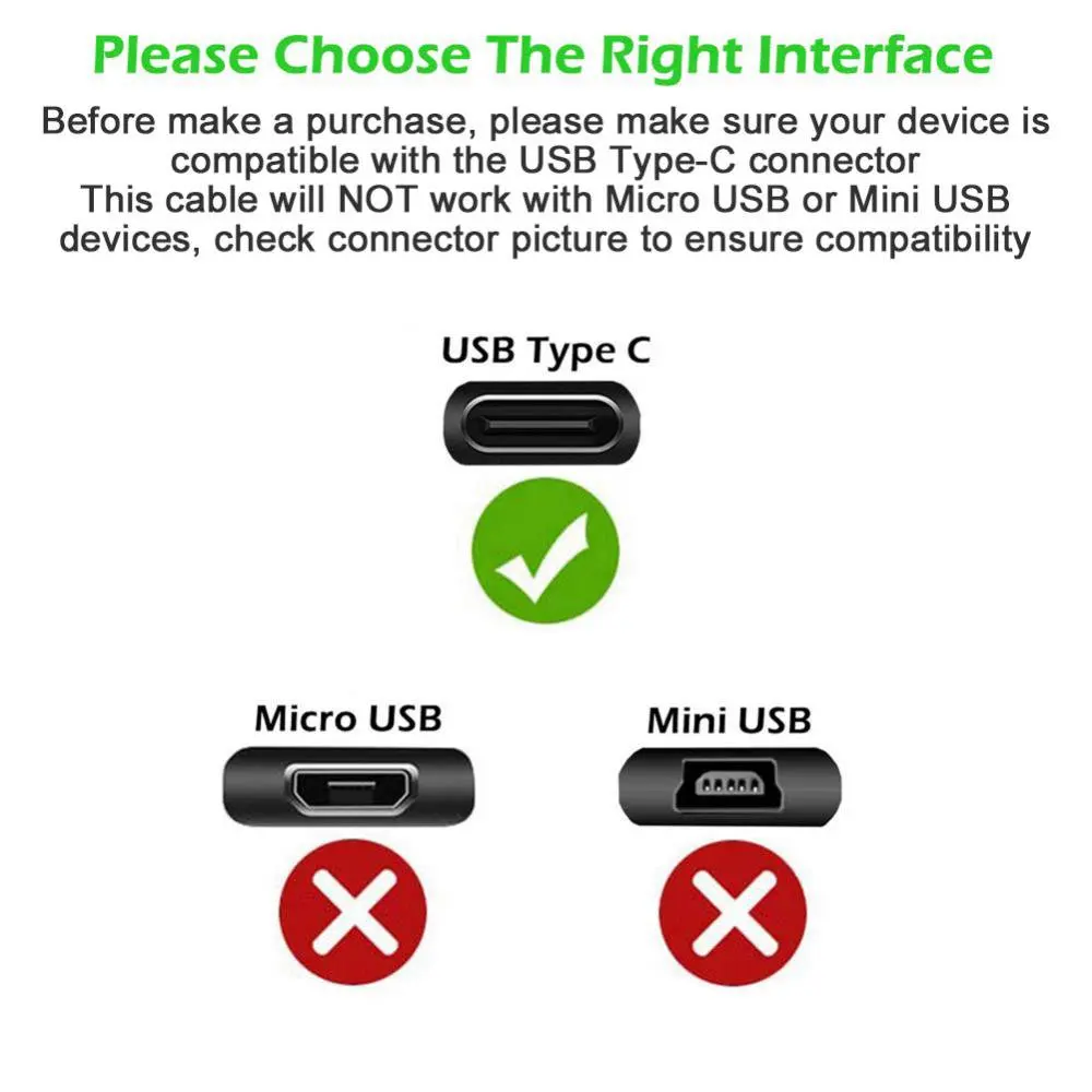 Fast Charging USB-C Cable for Wireless Headphones and Devices
