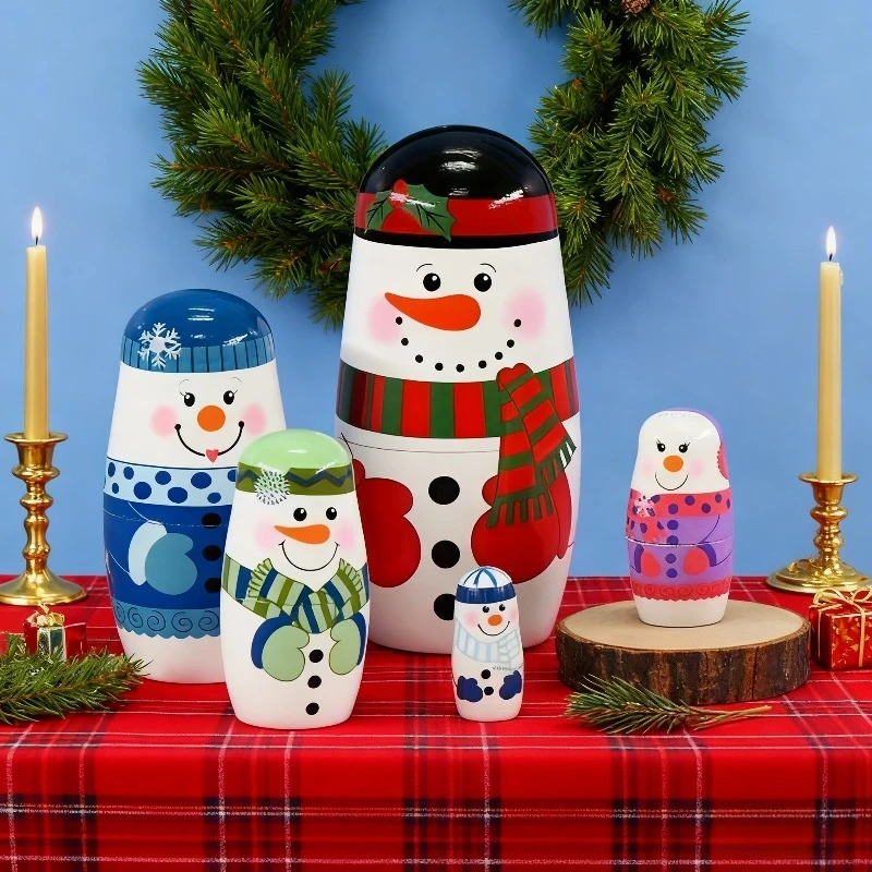 5PCS/Set Doll Style Christmas Desktop Ornaments, Home Decorations, Christmas Gifts, Office Furniture Decorations