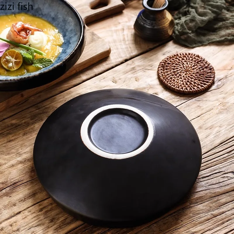 Creative Irregular Ceramic Dinner Plate Dessert Plate Snack Salad Plates Thick Soup Plates Restaurant Special Tableware