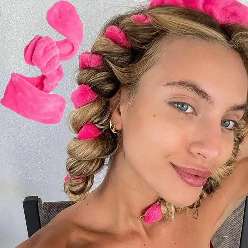 

Heatless Hair Curls Sleeping Hairdresser Tools Curlers Women Headband Hair Curling Rods Hair Rollers Curler Strap Curly Products
