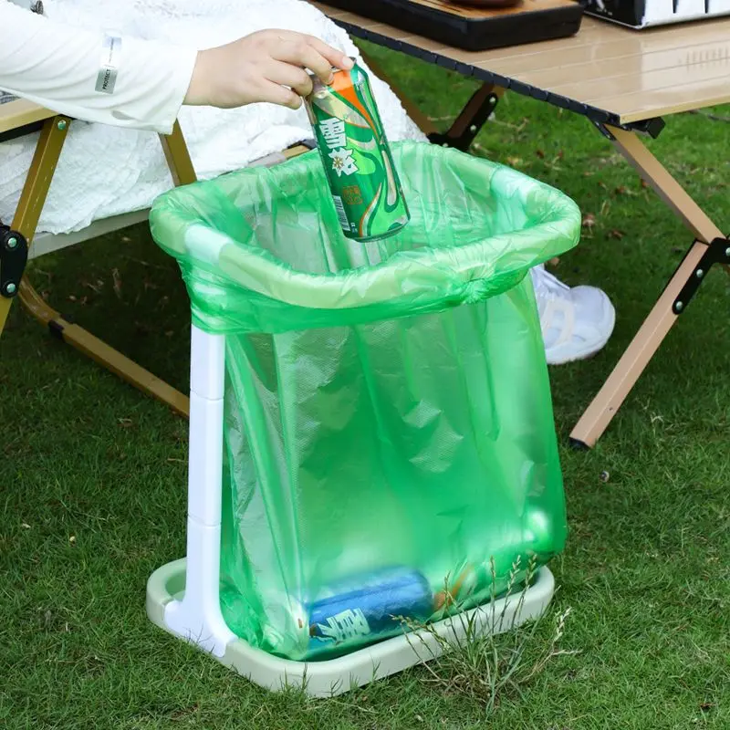 Portable Outdoor Cam BBQ Plastic Bag Stand Household Kitchen Waste Paper Ra Universal Purpose Home Cleaning Tool