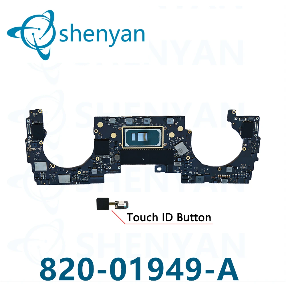 

Original A2251 Motherboard for Macbook Pro Retina 2020 13" 16G 512G A2251 Logic Board With Touch ID Button 820-01949-A EMC 3348