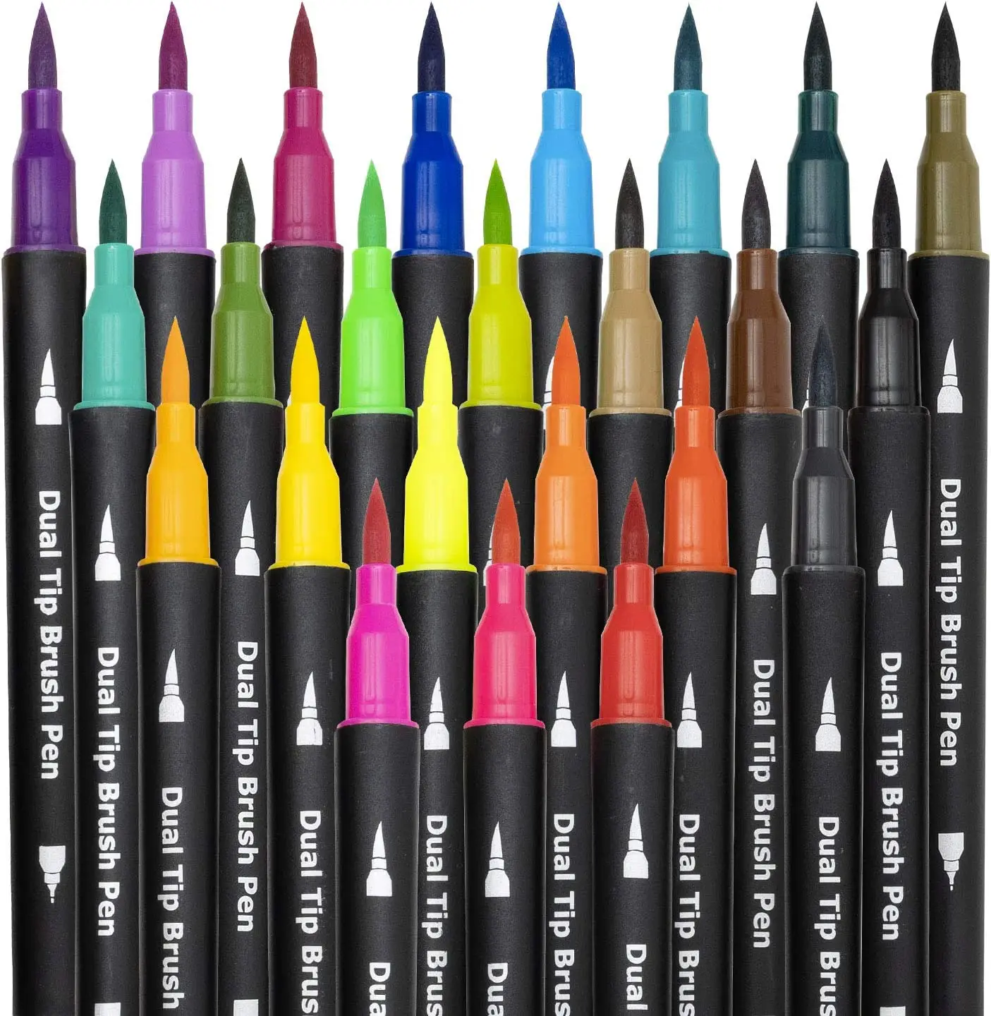 Felt Tip Pens, 24 Colored Fine Point Felt Pen with Fiber Tip - Perfect  Markers Pen for Bullet Journaling Adult Coloring, Note Taking at School  Office