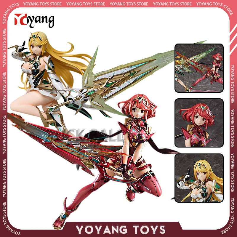 

Xenoblade Chronicles Anime Figure 1/7 Pyra Action Figures Kawaii Girl Mythra Figurine Collectble Decor Models Hikari Homura Toys