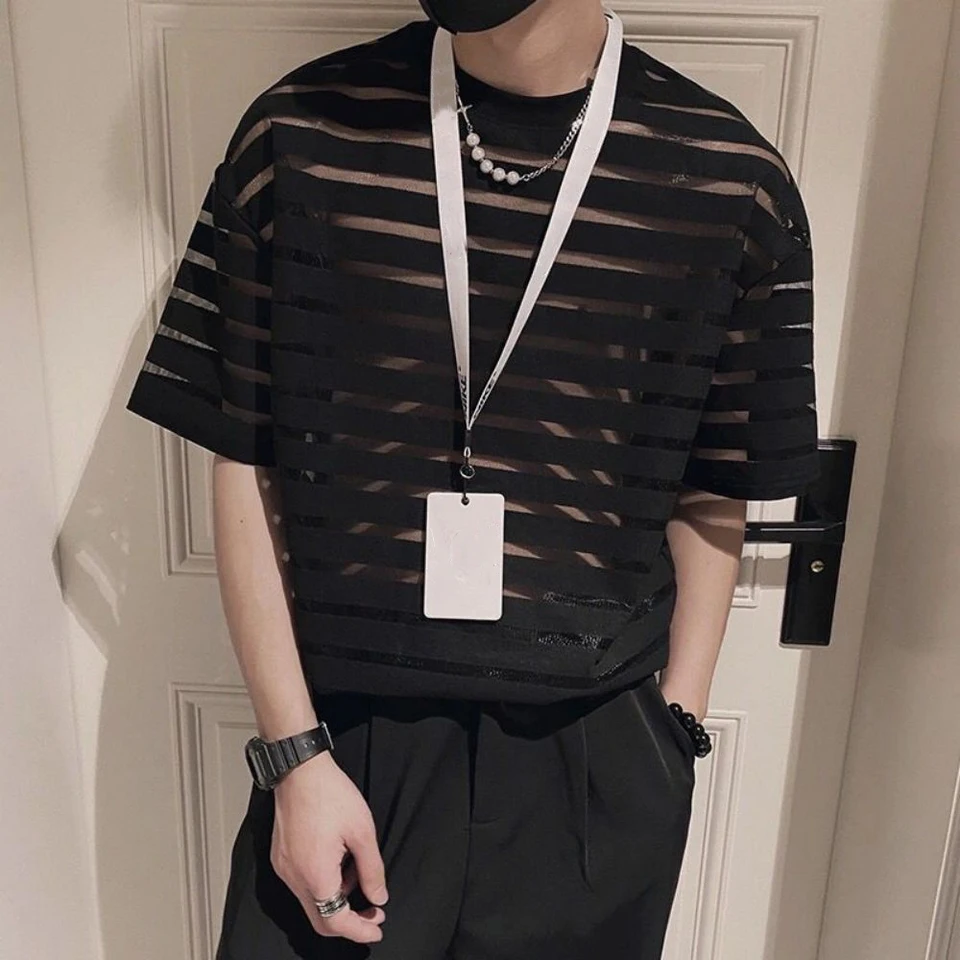 【KOOLOSET】KOREA Mesh Short Sleeve Tee KOOYET Summer Fashion Women Classic Solid Color Short Sleeve