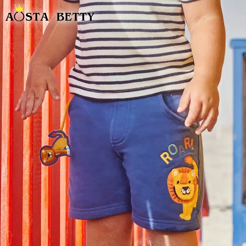 

Knit Boys' Shorts New Summer Children's Pants Cartoon Embroidered Sports