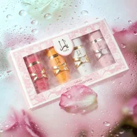 Coffret cadeau de parfum pour femme 4×25ml, eau de parfum longue durée, collection florale, fruitée et gourmande avec des notes de vanille, musc, ambre et jasmin 1