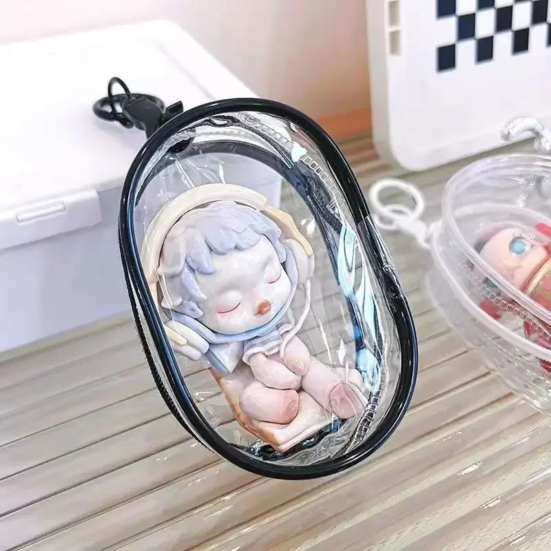 Transparent PVC Mystery Box Organizer Box Keychain Bag Protect Mystery Toy Storage Case Cute Doll Bag Organization