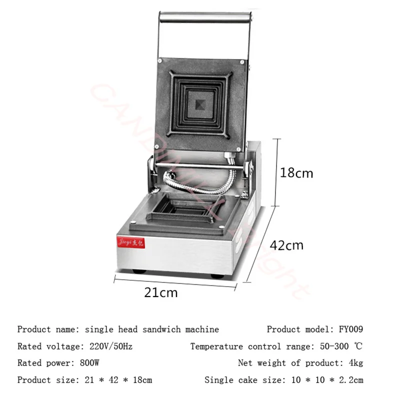Double End Sandwich Maker Commercial Toast Sandwich Maker Bread Breakfast Single End Toast Machine