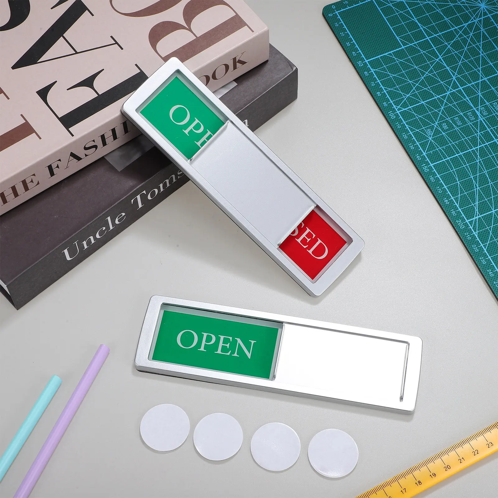 2개입 방수 아크릴 개폐형 자석 표시판 식기세척기 자석 개인정보보호 표시등 대형 눈에 잘 띄는 밝은 색상