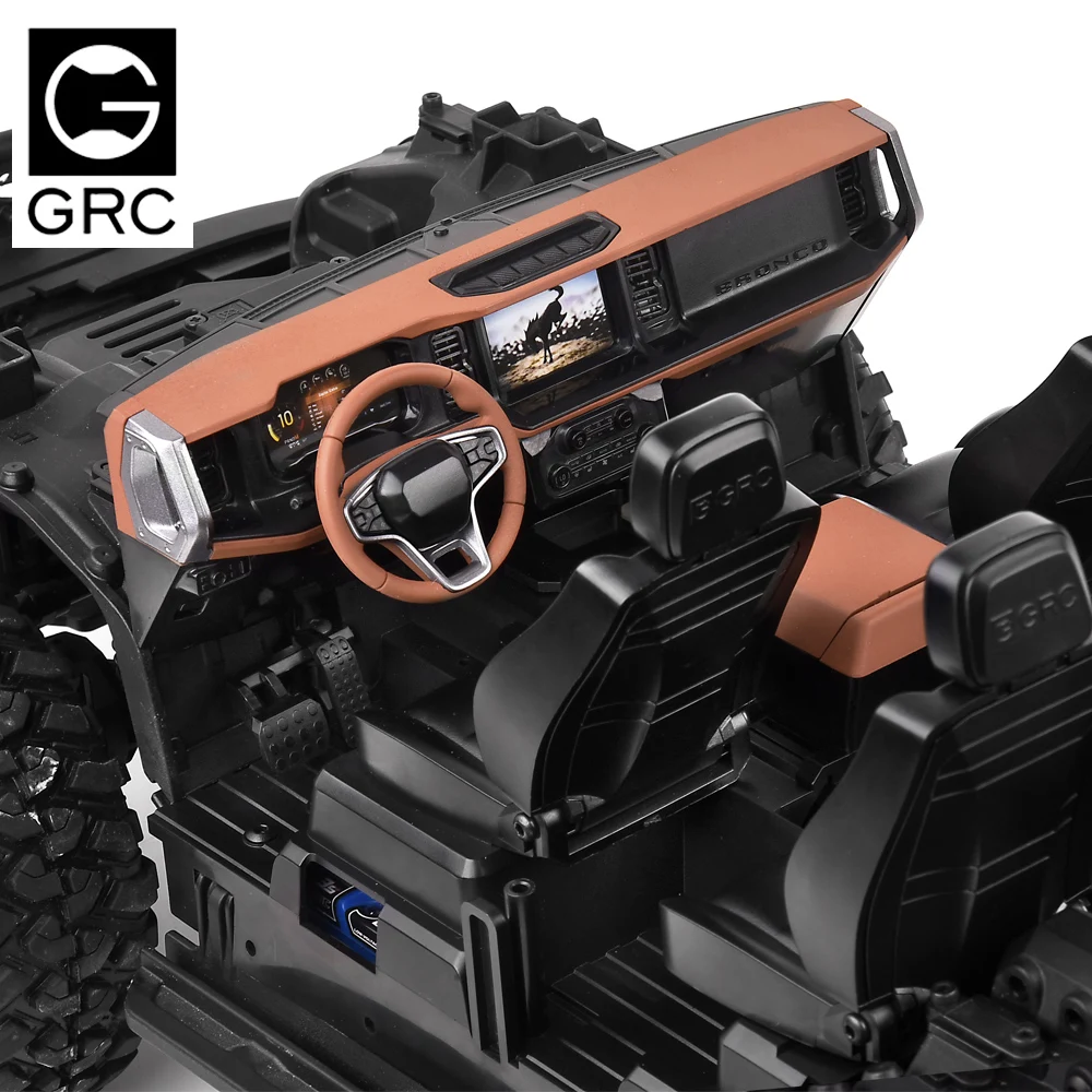 2021 인테리어 대시보드 시뮬레이션 중앙 제어 시트 수정 부품, G175g, 1/10 RC 크롤러 자동차 트랙스/as Trx4 브롱코