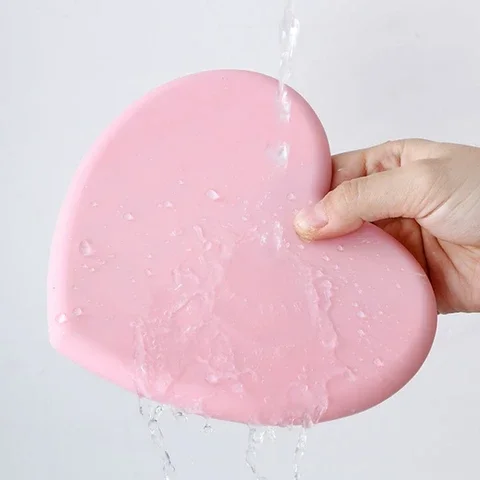 

Heat Resistant Silicone Mat Thicker Drink Cup Coasters Heart-shaped Non-slip Pot Holder Table Placemat Kitchen Accessories