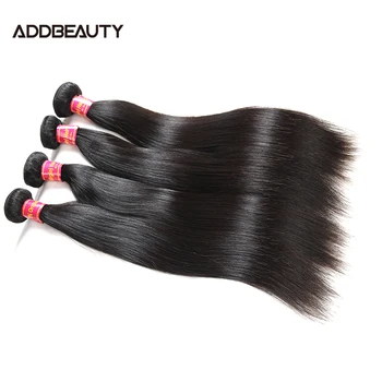 Fasci di capelli umani lisci Addbeauty Tessuto brasiliano per capelli umani vergini grezzi Estensione lunga dei capelli veri Doppio colore naturale disegnato