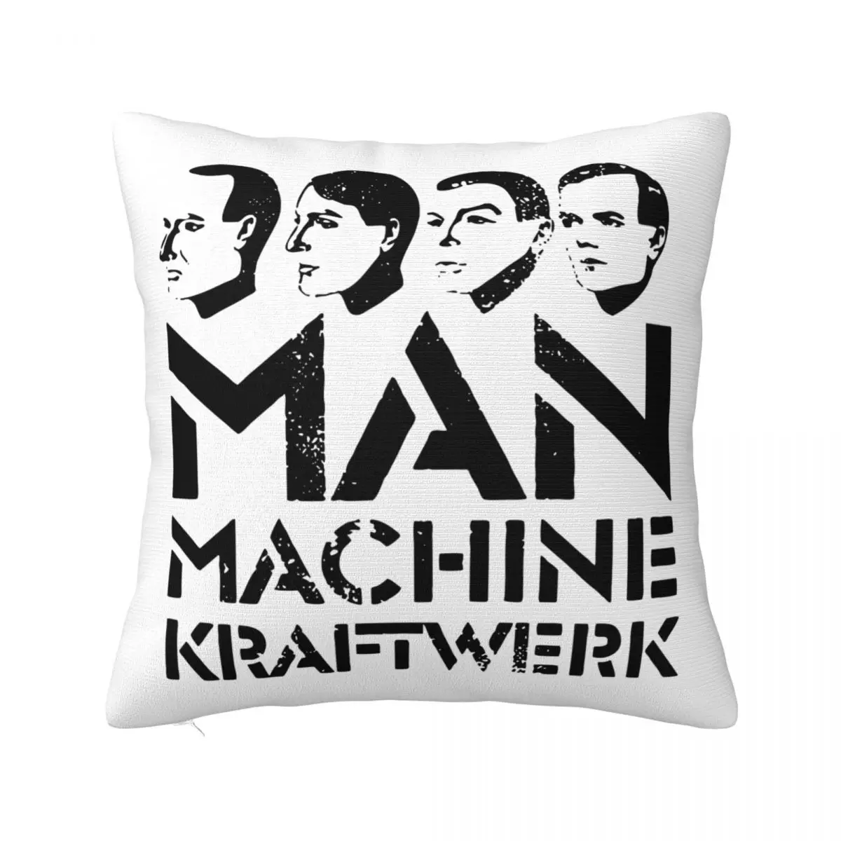 

Kraftwerk Man Machine Pencil Drawing Pillowcase Printing Polyester Cushion Cover Decorations Pillow Case Cover Home Zippered