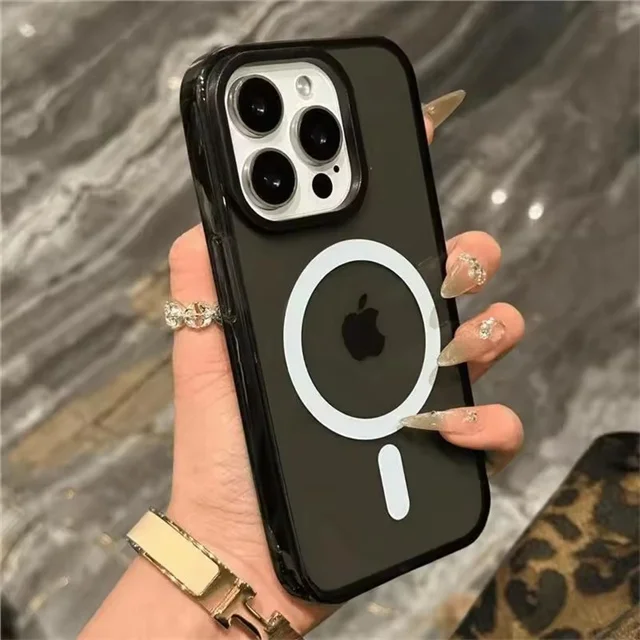 Neon Transparent Crystal Case with MagSafe Magnetic Protection