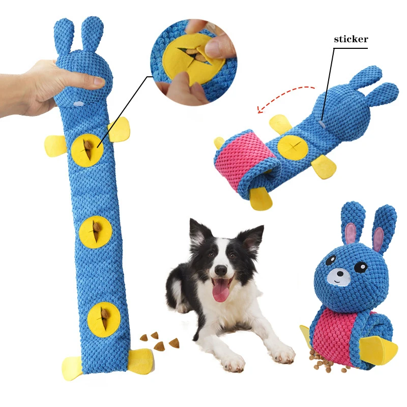 

Funny Dog Toy Squeak Bite Resistant Sounding Sniffing Toy for Dog Puppy Feeding Slowly Interactive Venting Plush Pet Accessories