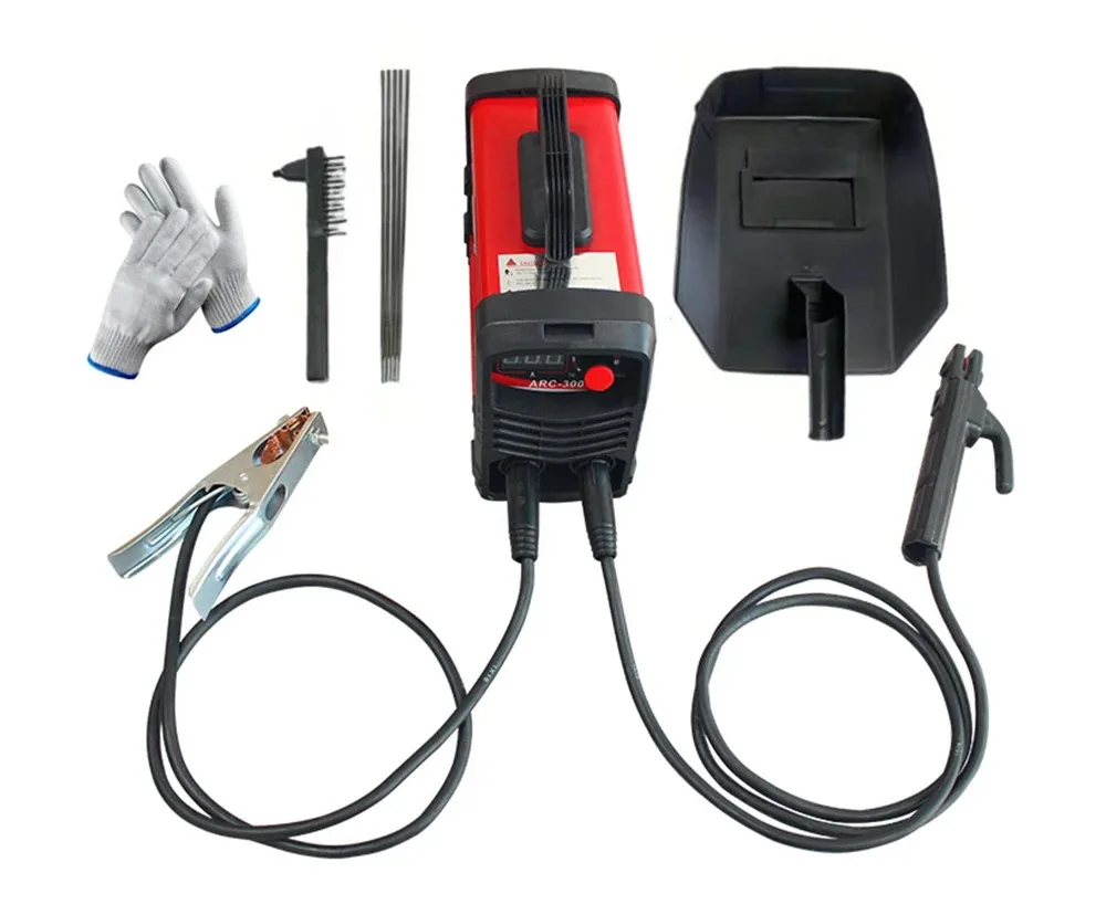 Portable Welding Machine MMA 300A 110v 220V Dual Voltage Arc Welding Machine LCD Display Semi-Automatic Transformer InverterMini