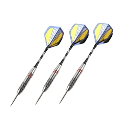 Professional Steel Tip Darts Set - 3-Piece High-Quality Dartboard Essentials with Aluminum Shafts and Stylish Flights (3pcs set 7-24g)