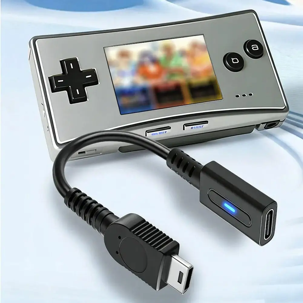 GBM 콘솔 게임 컨트롤러용 USB C 충전 케이블, 게임보이용 C타입 게임 콘솔 전원 공급 와이어, 게임보이 변환 케이블