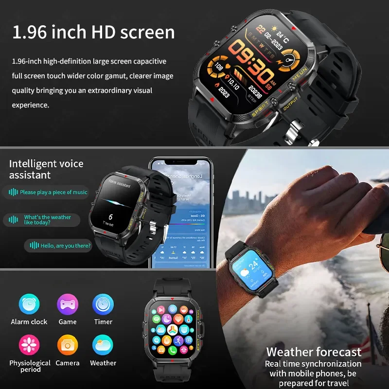 AliExpress Collection LIGE  Ʈ ġ, HD  ȭ,  ð, µ ͸, ߿  Ʈġ, 1.96 ġ, 2023 ǰ