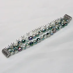 Elegant Beaded Bracelet for Smartwatch - Luxury Jewelry Band for Women (Green)