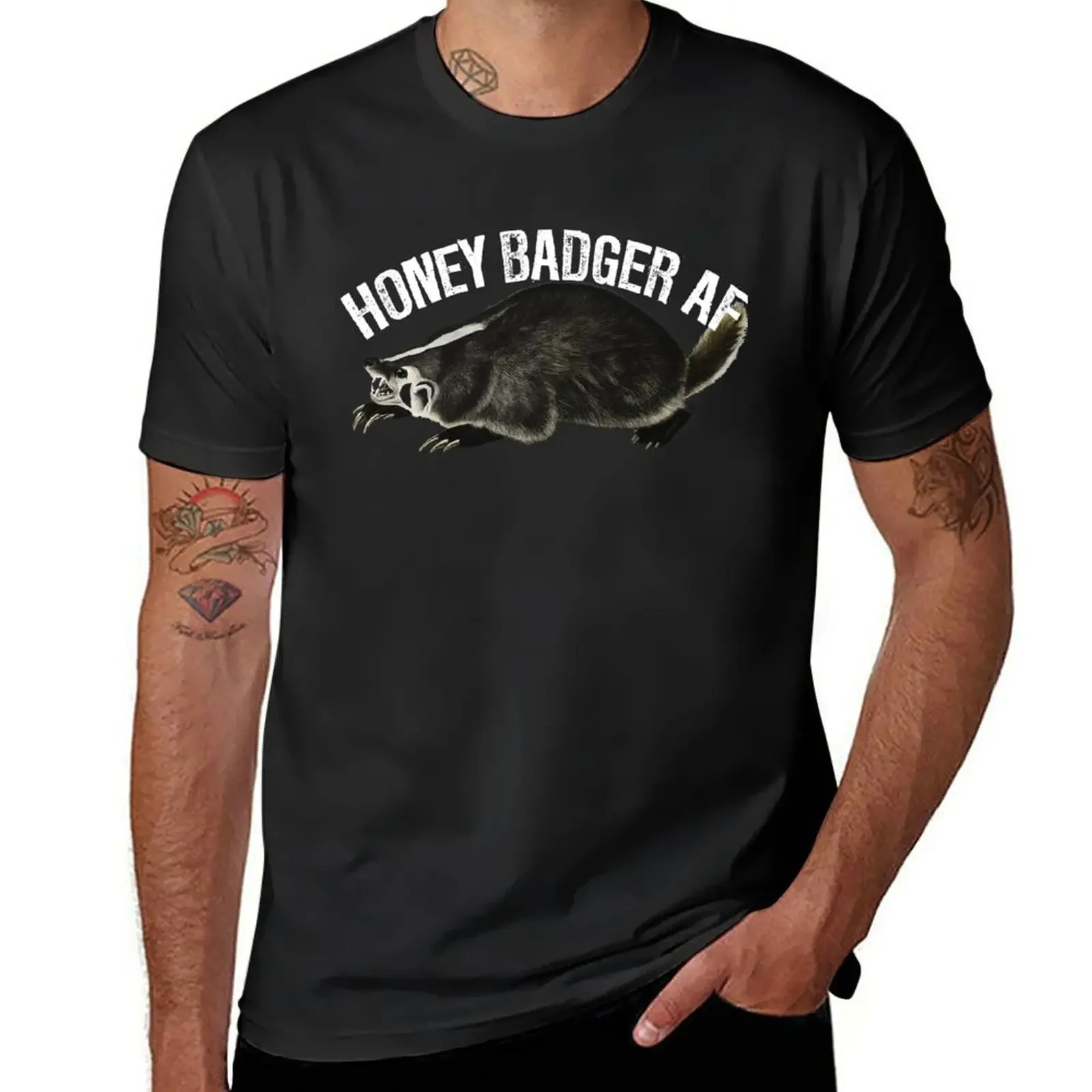 

Honey Badger AF, милая Фотографическая футболка для мальчиков