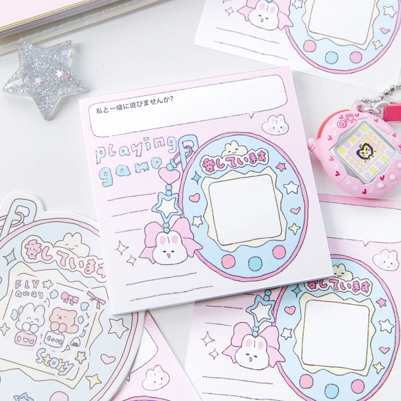80 Pages Cute Electronic Message Series Memo Pad Scrapbooking Planner Journal Collage DIY Notepad Kawaii Stationery