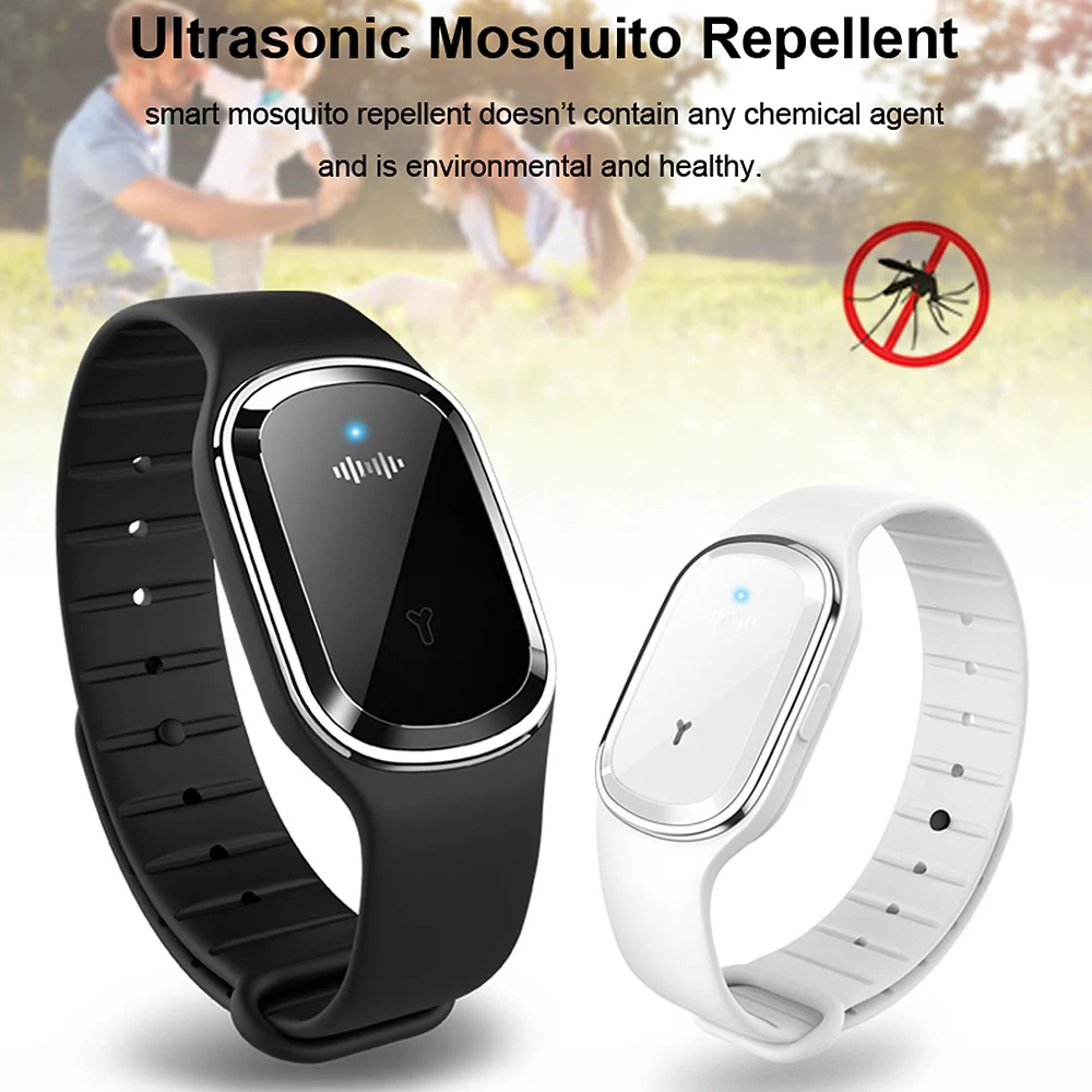 Ultrasonic Outdoor Mosquito Repeller Mosquito Repellent Bracelet  Bracelet Ultrasonic Anti-mosquitos Watch For Garden Can Charge