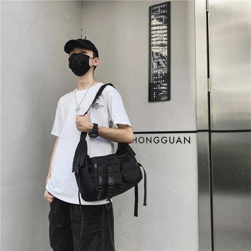 Multifunction Waterproof Punk Hip Hop Crossbody Bag Unisex Techwear Detachable Combination Casual Single Shoulder School Bag 3